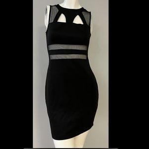 MYSTIC black dress with mesh - Size small